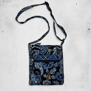 Vera Bradley Crossbody Bag – Rare Blue Paisley Print – Made in USA
